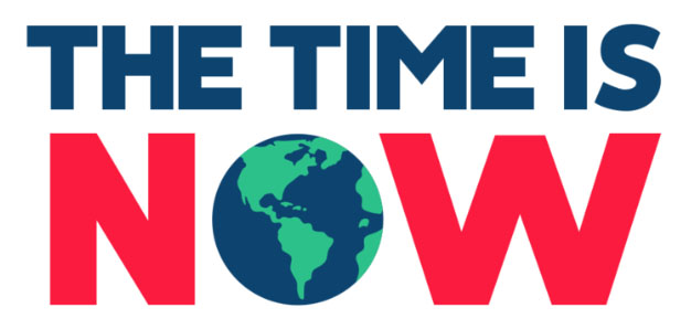 The time is now logo web